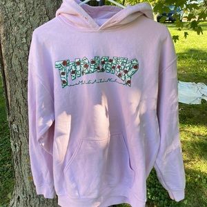 Pink floral Thrasher hoodie